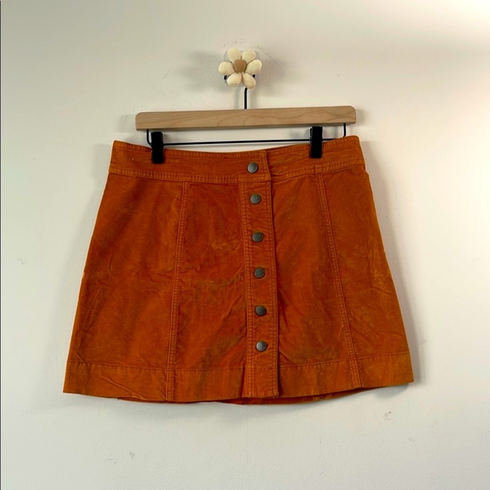 Madewell Orange Mini A-line Skirt Casual - Picture 4 of 8